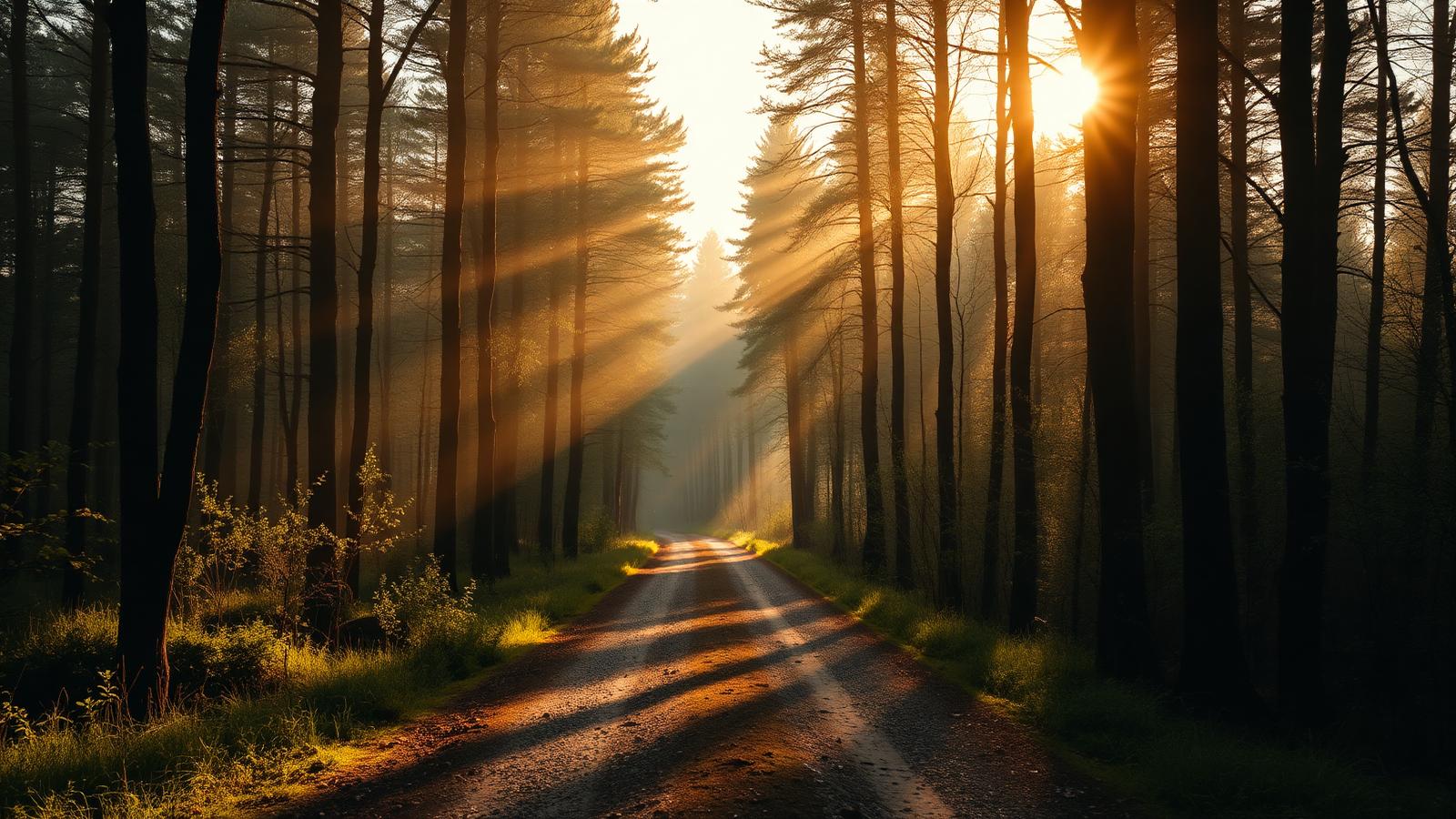 A peaceful forest path representing hope and growth